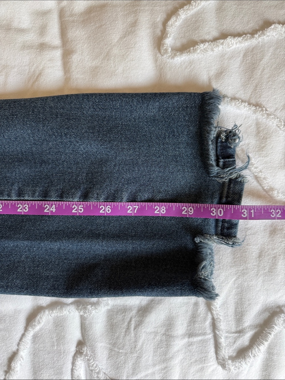 Judy Blue Kimberly Button Fly Hem Distressed Straight Jeans Dark Wash Size 24 - Picture 8 of 8